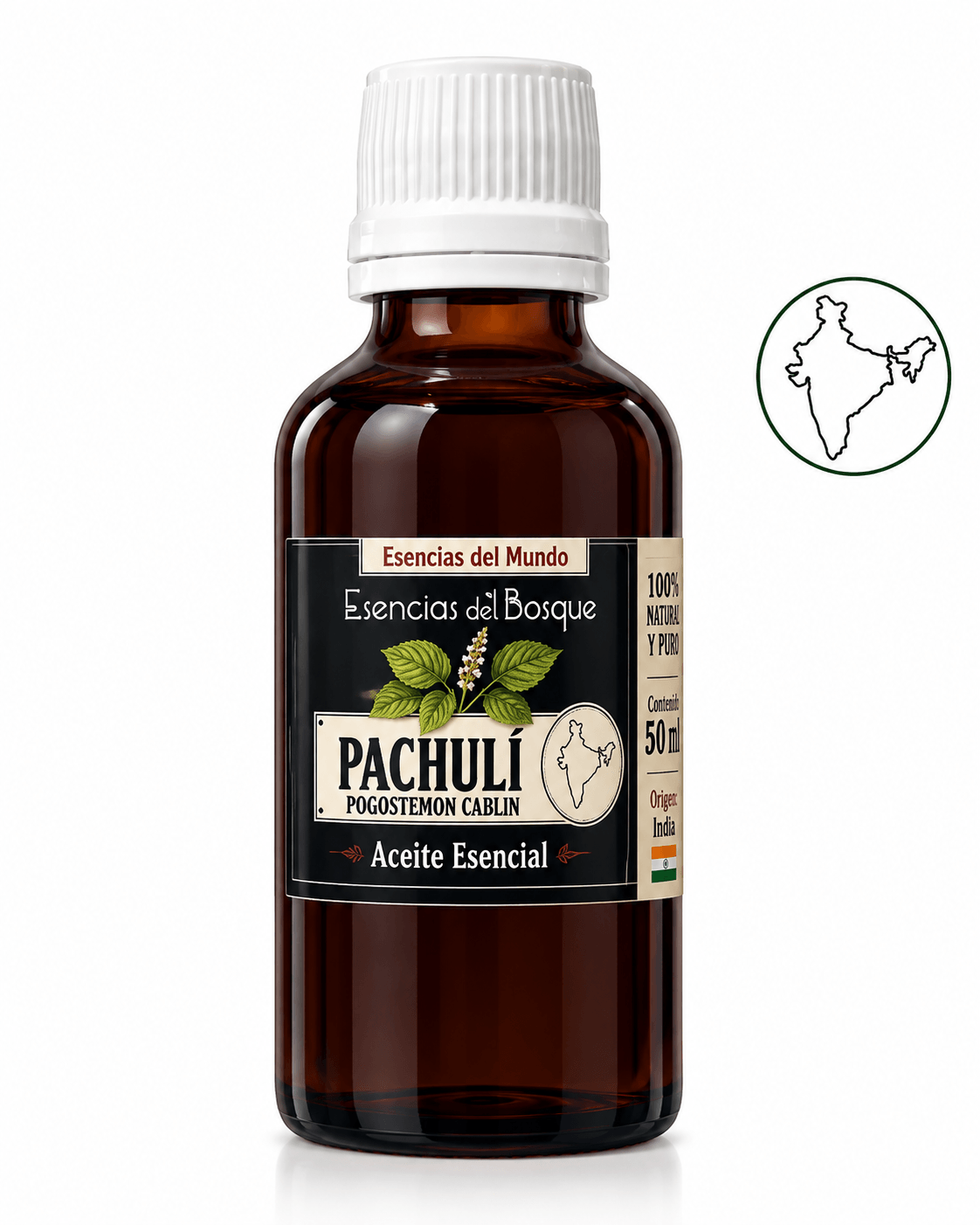 Aceite Esencial Pachulí 50ml - Esencias del Bosque