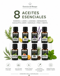 8 Aceites Esenciales ( Romero, limón, lavanda, bergamota, eucalipto limón, naranja, pino, menta)