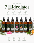 7 Hidrolatos 250 ml (Laurel, Cedro del líbano, Ciprés, Geranio, Naranja, Menta, Coriandro)